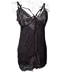 AvidLove Sexy Black Chemise NWT SZ L